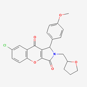 7-Chloro-1-(4-methoxyphenyl)-2-(tetrahydrofuran-2-ylmethyl)-1,2-dihydrochromeno[2,3-c]pyrrole-3,9-dione - 
