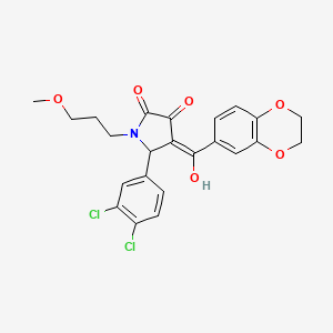 5-(3,4-dichlorophenyl)-4-(2,3-dihydro-1,4-benzodioxine-6-carbonyl)-3-hydroxy-1-(3-methoxypropyl)-2,5-dihydro-1H-pyrrol-2-one - 