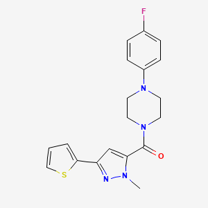 [4-(4-fluorophenyl)piperazino][1-methyl-3-(2-thienyl)-1H-pyrazol-5-yl]methanone - 