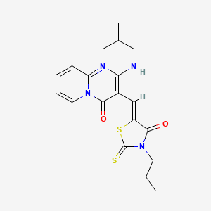2-[(2-methylpropyl)amino]-3-[(Z)-(4-oxo-3-propyl-2-thioxo-1,3-thiazolidin-5-ylidene)methyl]-4H-pyrido[1,2-a]pyrimidin-4-one - 