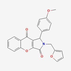 2-(Furan-2-ylmethyl)-1-(4-methoxyphenyl)-1,2-dihydrochromeno[2,3-c]pyrrole-3,9-dione - 