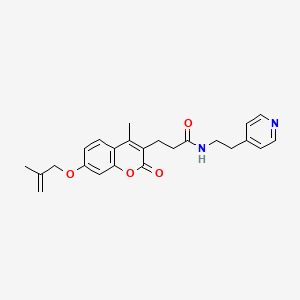 3-{4-methyl-7-[(2-methylallyl)oxy]-2-oxo-2H-chromen-3-yl}-N-[2-(4-pyridyl)ethyl]propanamide - 
