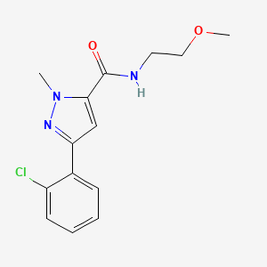3-(2-chlorophenyl)-N-(2-methoxyethyl)-1-methyl-1H-pyrazole-5-carboxamide - 