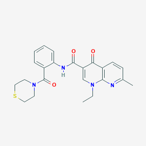 1-ethyl-7-methyl-4-oxo-N-[2-(thiomorpholin-4-ylcarbonyl)phenyl]-1,4-dihydro-1,8-naphthyridine-3-carboxamide - 