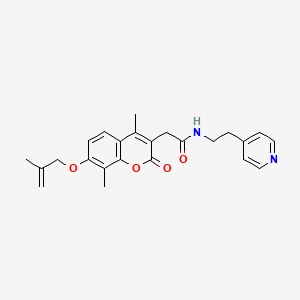 2-{4,8-dimethyl-7-[(2-methylallyl)oxy]-2-oxo-2H-chromen-3-yl}-N-[2-(4-pyridyl)ethyl]acetamide - 