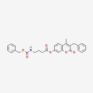 3-benzyl-4-methyl-2-oxo-2H-chromen-7-yl 4-{[(benzyloxy)carbonyl]amino}butanoate - 