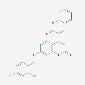 7'-[(2,4-dichlorobenzyl)oxy]-2H,2'H-3,4'-bichromene-2,2'-dione - 
