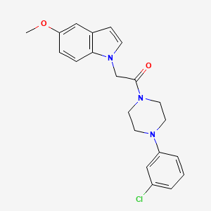 1-[4-(3-chlorophenyl)piperazin-1-yl]-2-(5-methoxy-1H-indol-1-yl)ethanone - 