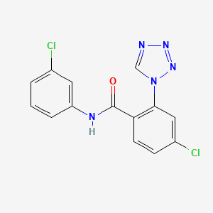 4-chloro-N-(3-chlorophenyl)-2-(1H-tetrazol-1-yl)benzamide - 