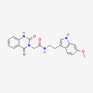 2-(2,4-dioxo-1,4-dihydroquinazolin-3(2H)-yl)-N-[2-(6-methoxy-1H-indol-3-yl)ethyl]acetamide - 