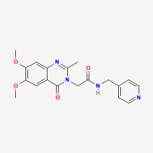 2-[6,7-dimethoxy-2-methyl-4-oxo-3(4H)-quinazolinyl]-N-(4-pyridylmethyl)acetamide - 