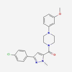 [3-(4-chlorophenyl)-1-methyl-1H-pyrazol-5-yl][4-(3-methoxyphenyl)piperazino]methanone - 