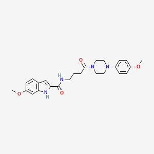 6-methoxy-N~2~-{4-[4-(4-methoxyphenyl)piperazino]-4-oxobutyl}-1H-indole-2-carboxamide - 