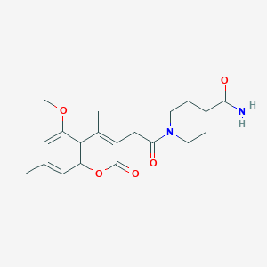 1-[(5-methoxy-4,7-dimethyl-2-oxo-2H-chromen-3-yl)acetyl]piperidine-4-carboxamide - 
