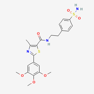 4-methyl-N-[2-(4-sulfamoylphenyl)ethyl]-2-(3,4,5-trimethoxyphenyl)-1,3-thiazole-5-carboxamide - 