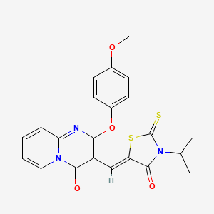 3-isopropyl-5-{(Z)-1-[2-(4-methoxyphenoxy)-4-oxo-4H-pyrido[1,2-a]pyrimidin-3-yl]methylidene}-2-thioxo-1,3-thiazolan-4-one - 
