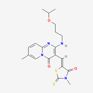 5-((Z)-1-{2-[(3-isopropoxypropyl)amino]-7-methyl-4-oxo-4H-pyrido[1,2-a]pyrimidin-3-yl}methylidene)-3-methyl-2-thioxo-1,3-thiazolan-4-one - 