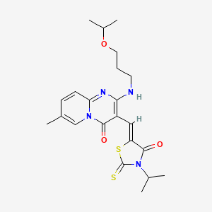 5-((Z)-1-{2-[(3-isopropoxypropyl)amino]-7-methyl-4-oxo-4H-pyrido[1,2-a]pyrimidin-3-yl}methylidene)-3-isopropyl-2-thioxo-1,3-thiazolan-4-one - 