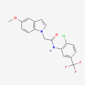 N-[2-chloro-5-(trifluoromethyl)phenyl]-2-(5-methoxy-1H-indol-1-yl)acetamide - 