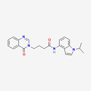 N-(1-isopropyl-1H-indol-4-yl)-4-[4-oxo-3(4H)-quinazolinyl]butanamide - 