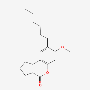 8-hexyl-7-methoxy-2,3-dihydrocyclopenta[c]chromen-4(1H)-one - 