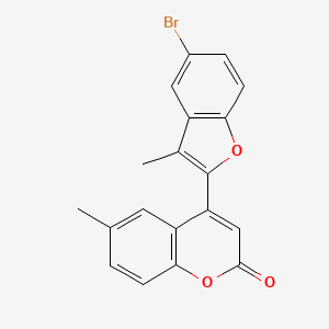 4-(5-bromo-3-methyl-1-benzofuran-2-yl)-6-methyl-2H-chromen-2-one - 
