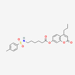 2-oxo-4-propyl-2H-chromen-7-yl 6-{[(4-methylphenyl)sulfonyl]amino}hexanoate - 