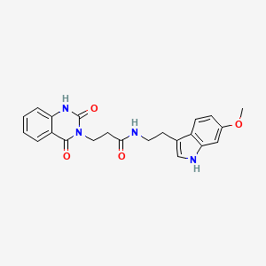 3-(2,4-dioxo-1,4-dihydroquinazolin-3(2H)-yl)-N-[2-(6-methoxy-1H-indol-3-yl)ethyl]propanamide - 