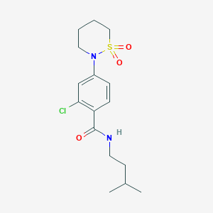 2-chloro-4-(1,1-dioxido-1,2-thiazinan-2-yl)-N-(3-methylbutyl)benzamide - 