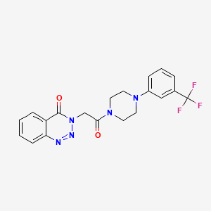 3-(2-oxo-2-{4-[3-(trifluoromethyl)phenyl]piperazino}ethyl)-1,2,3-benzotriazin-4(3H)-one - 