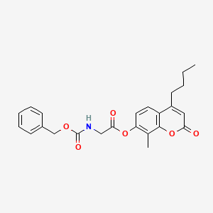 4-butyl-8-methyl-2-oxo-2H-chromen-7-yl N-[(benzyloxy)carbonyl]glycinate - 
