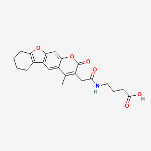 4-{[(4-methyl-2-oxo-6,7,8,9-tetrahydro-2H-[1]benzofuro[3,2-g]chromen-3-yl)acetyl]amino}butanoic acid - 