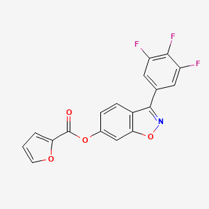 3-(3,4,5-Trifluorophenyl)-1,2-benzoxazol-6-yl furan-2-carboxylate - 