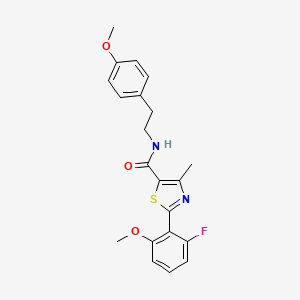 2-(2-fluoro-6-methoxyphenyl)-N-[2-(4-methoxyphenyl)ethyl]-4-methyl-1,3-thiazole-5-carboxamide - 