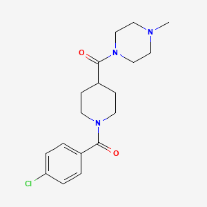 1-[1-(4-Chlorobenzoyl)piperidine-4-carbonyl]-4-methylpiperazine - 