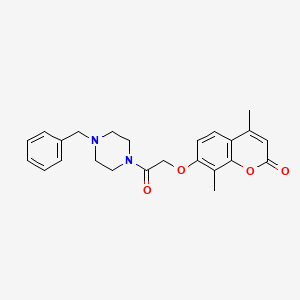 7-[2-(4-benzylpiperazino)-2-oxoethoxy]-4,8-dimethyl-2H-chromen-2-one - 