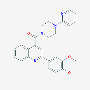 [2-(3,4-Dimethoxyphenyl)-4-quinolyl][4-(2-pyridyl)piperazino]methanone - 