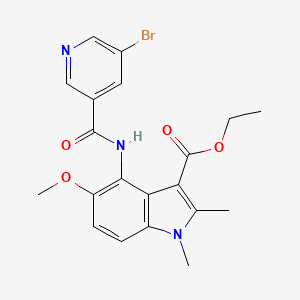 ethyl 4-{[(5-bromo-3-pyridyl)carbonyl]amino}-5-methoxy-1,2-dimethyl-1H-indole-3-carboxylate - 