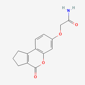 2-[(4-Oxo-1,2,3,4-tetrahydrocyclopenta[c]chromen-7-yl)oxy]acetamide - 