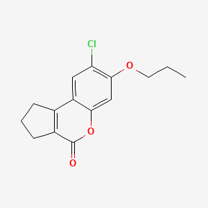 8-Chloro-7-propoxy-2,3-dihydrocyclopenta(C)chromen-4(1H)-one - 