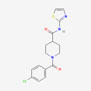 1-(4-chlorobenzoyl)-N-(1,3-thiazol-2-yl)piperidine-4-carboxamide - 