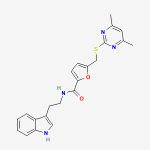 5-{[(4,6-dimethylpyrimidin-2-yl)sulfanyl]methyl}-N-[2-(1H-indol-3-yl)ethyl]furan-2-carboxamide - 