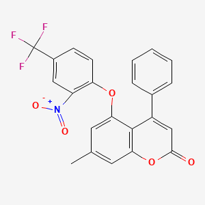 7-methyl-5-[2-nitro-4-(trifluoromethyl)phenoxy]-4-phenyl-2H-chromen-2-one - 