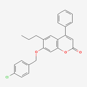 7-[(4-chlorobenzyl)oxy]-4-phenyl-6-propyl-2H-chromen-2-one - 