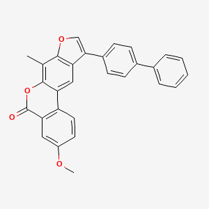 10-(4-biphenylyl)-3-methoxy-7-methyl-5H-benzo[c]furo[3,2-g]chromen-5-one - 