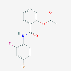 2-[(4-Bromo-2-fluorophenyl)carbamoyl]phenyl acetate - 