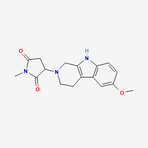 3-(6-methoxy-1,3,4,9-tetrahydro-2H-beta-carbolin-2-yl)-1-methylpyrrolidine-2,5-dione - 