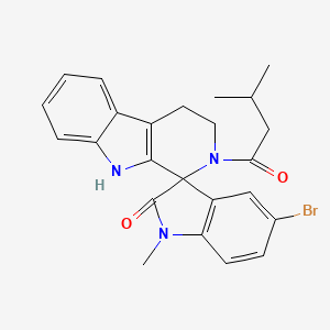 5'-bromo-1'-methyl-2-(3-methylbutanoyl)-2,3,4,9-tetrahydrospiro[beta-carboline-1,3'-indol]-2'(1'H)-one - 