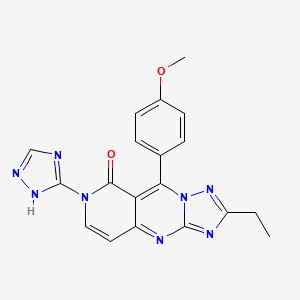 2-ethyl-9-(4-methoxyphenyl)-7-(1H-1,2,4-triazol-5-yl)pyrido[4,3-d][1,2,4]triazolo[1,5-a]pyrimidin-8(7H)-one - 