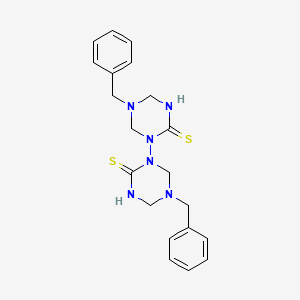 5-Benzyl-1-(5-benzyl-2-sulfanylidene-1,3,5-triazinan-1-yl)-1,3,5-triazinane-2-thione - 
